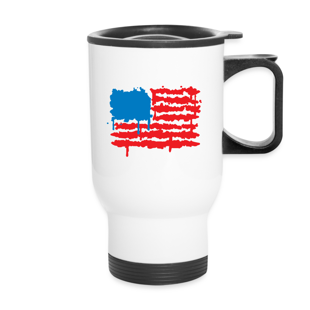 Graffiti Flag Travel Mug - white