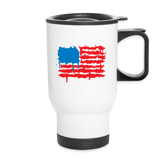 Graffiti Flag Travel Mug - white